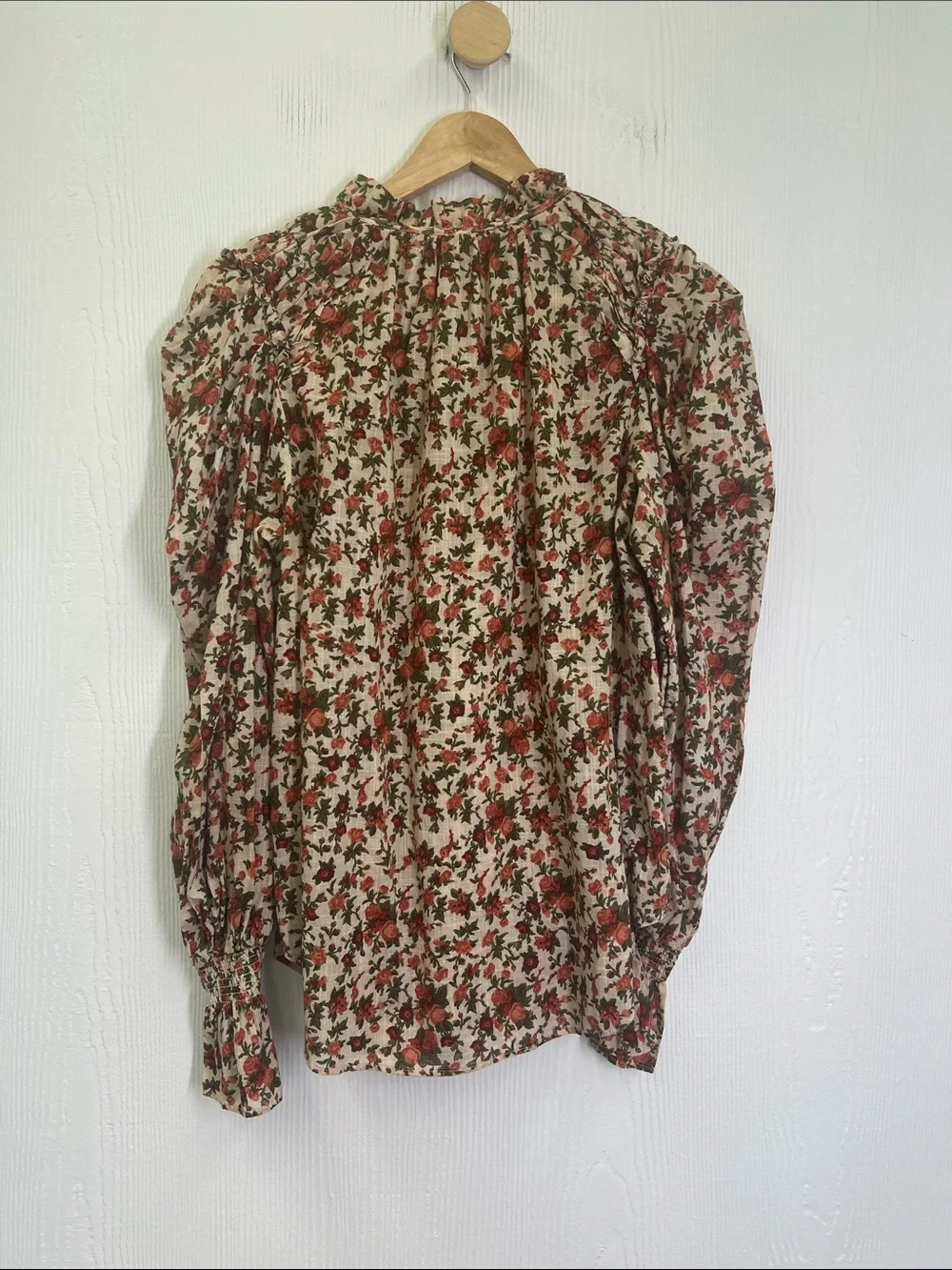 Free People - Meant To BE Vintage Floral Long Sleeve Button Down Blouse Size M